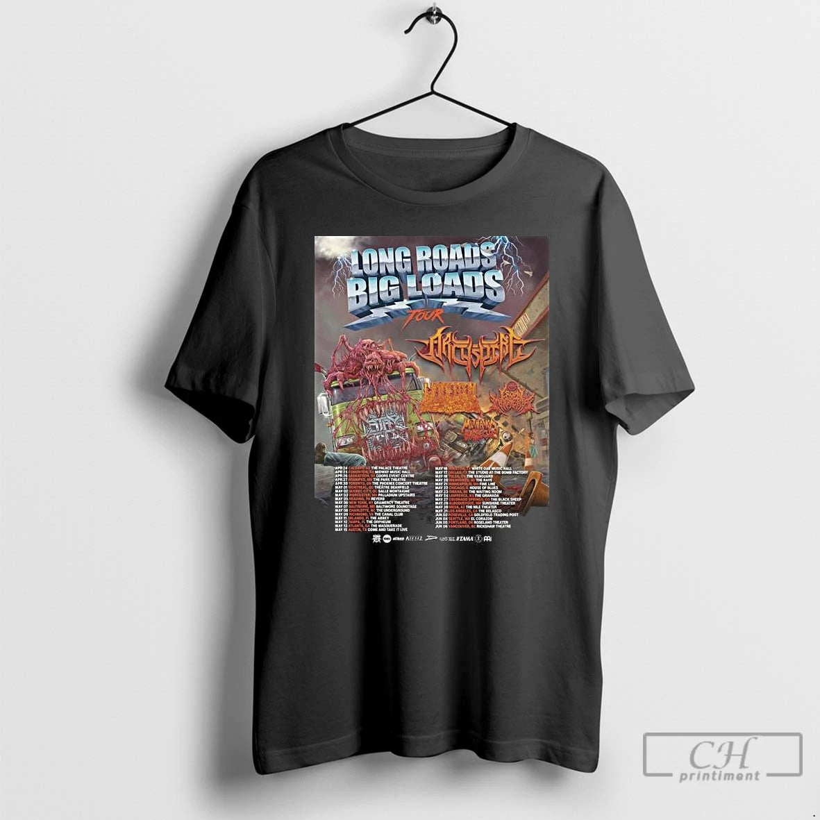 Premium Archspire Long Roads Big Loads Tour 2026 North American