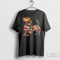 Premium Floral Dachshund Vintage