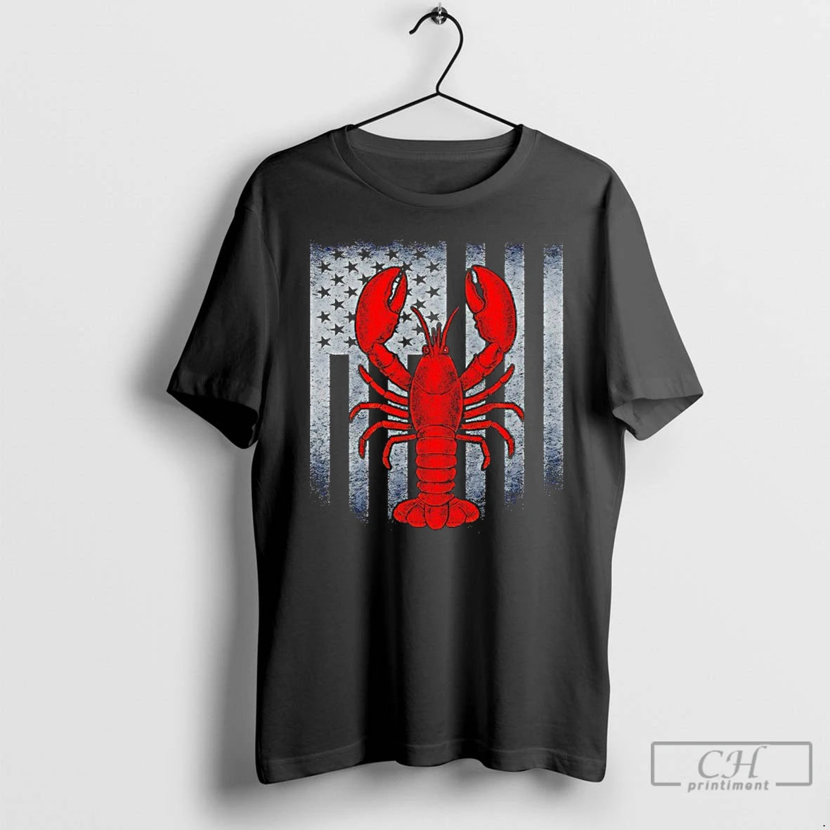 Premium Lobster Patriotic Flag Graphic