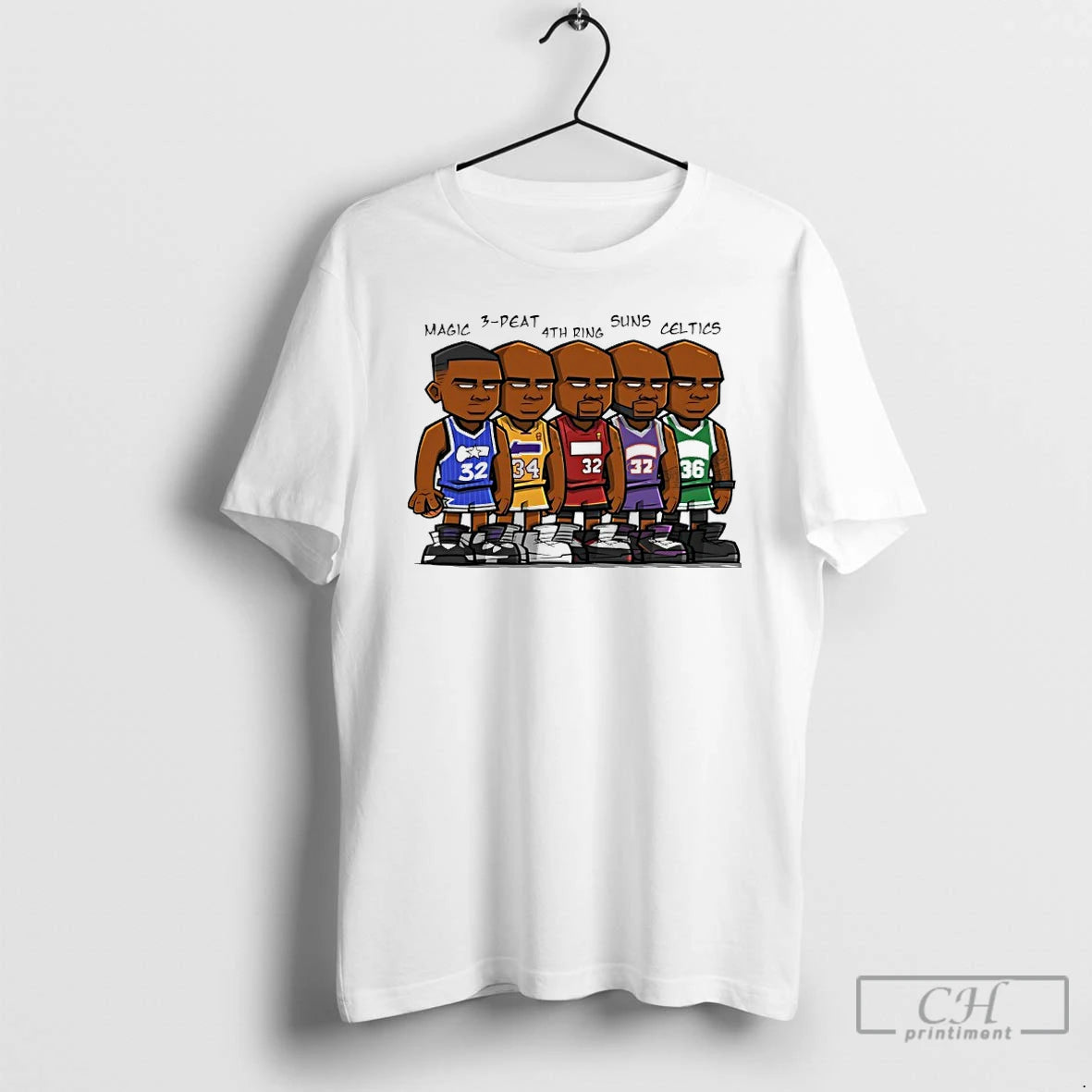 Premium Magic 3 Peat 4th Ring Suns Celtics Nba Player Cartoon