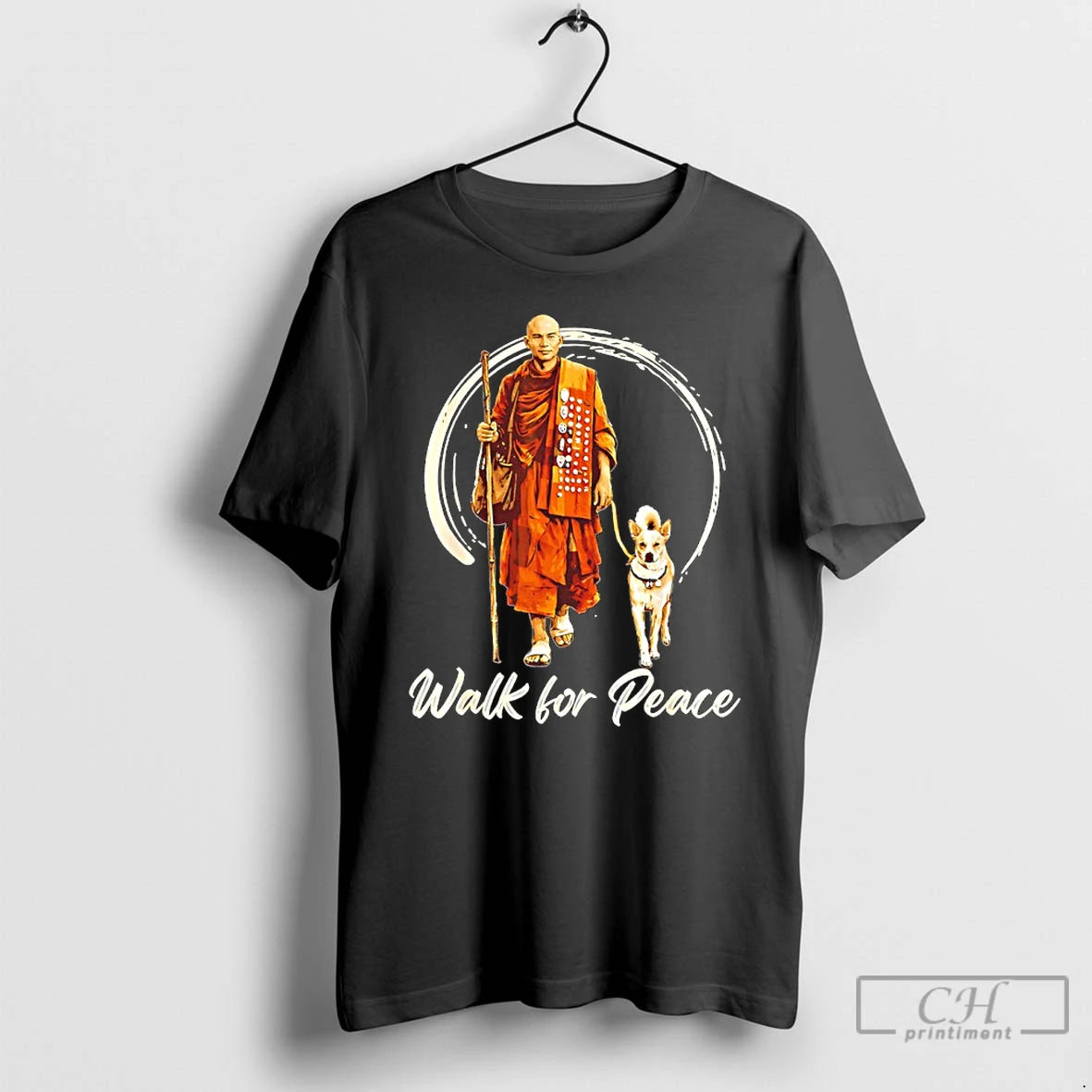 Premium Monk And Peace Dog Aloka Dog Walk For Peace Graphic