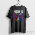 Premium Pride Or Die Skull Rainbow Graphic