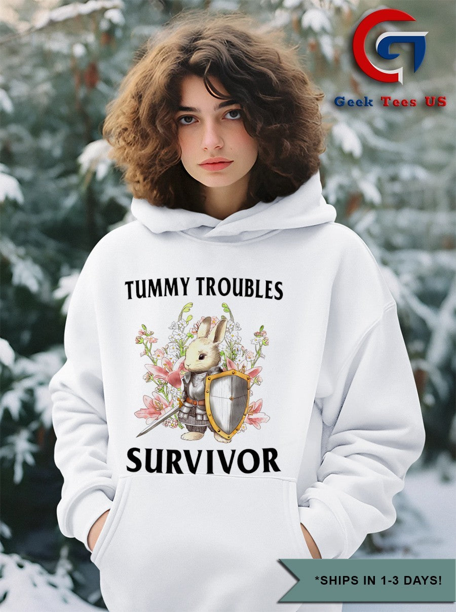Rabbit tummy troubles survivor shirt