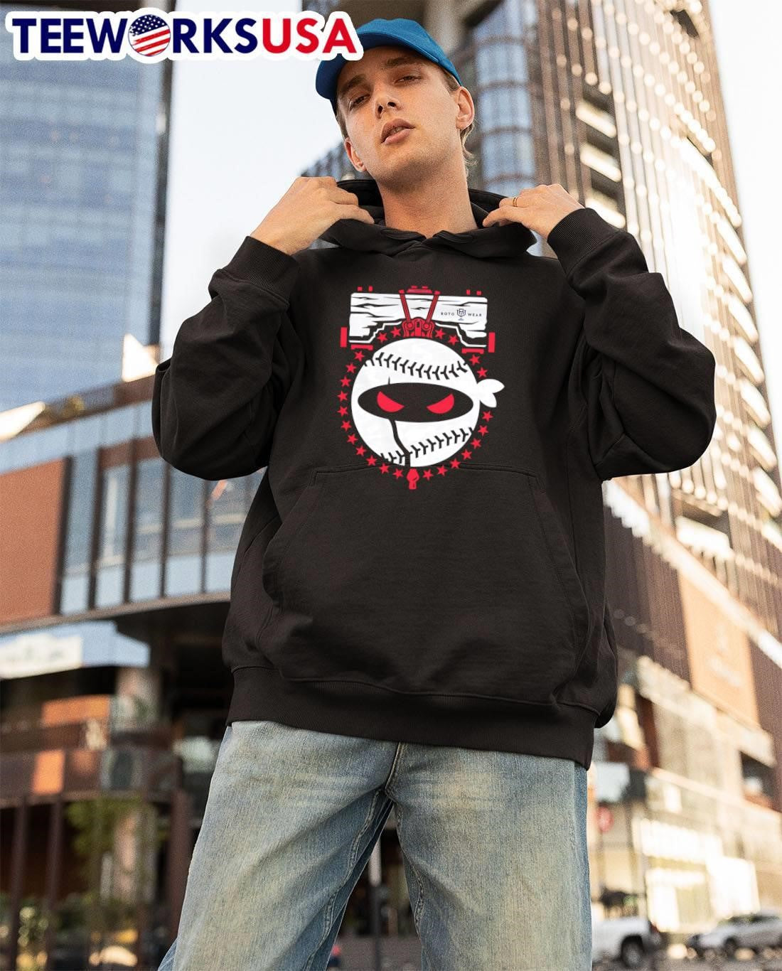 Roto Wear Ninja Baseball Strikes T-Shirt