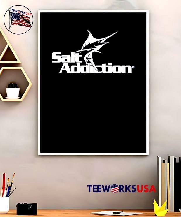 Salt Addiction Apparel Marlin Fish Jumping Men’s Performance Fishing T-Shirt