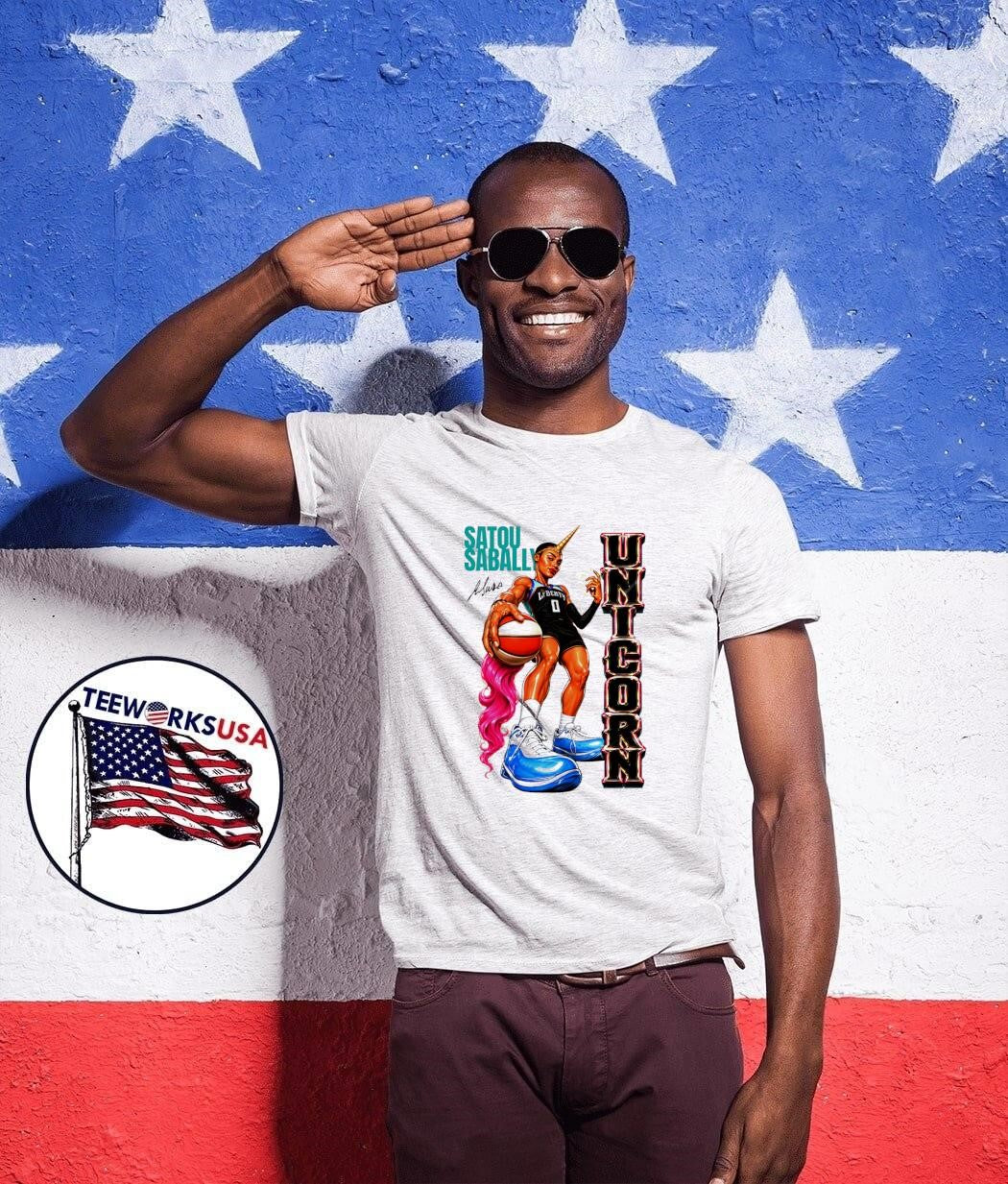 Satou Sabally Unicorn Basketball Liberty T-Shirt