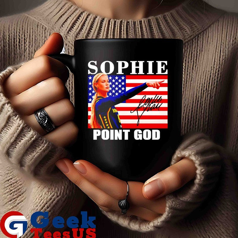 Sophie Cunningham point God Indiana Fever American flag signature T-shirt