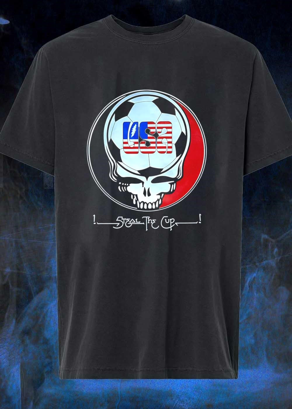 Steal the Cup USA Grateful Dead Soccer Skull T-Shirt