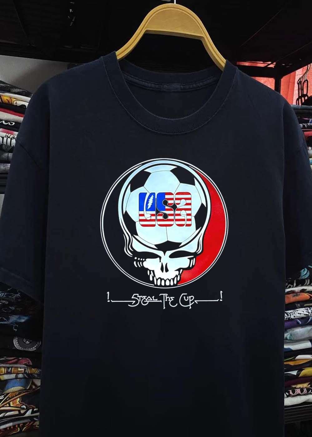 Steal the Cup USA Grateful Dead Soccer Skull T-Shirt