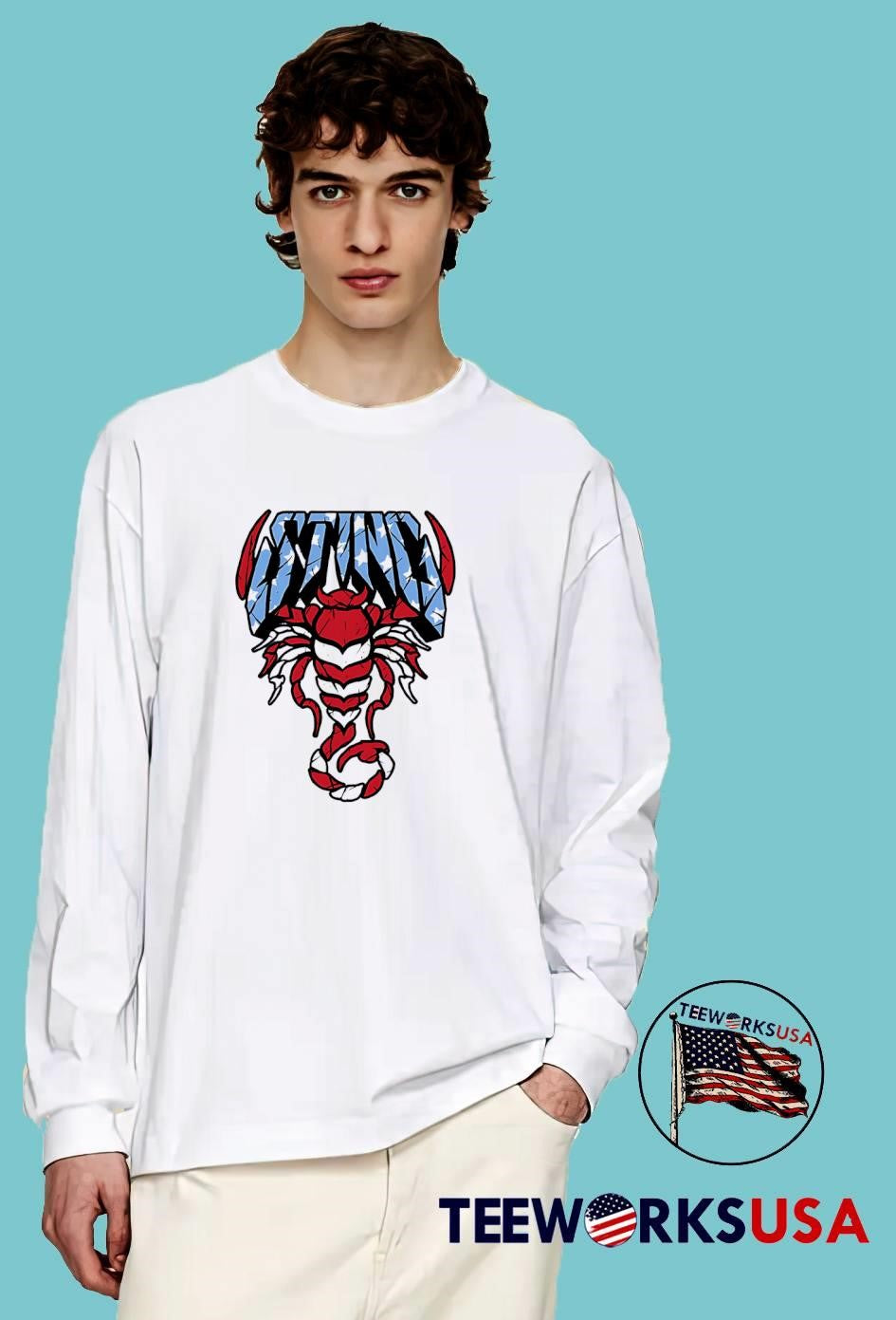 Sting American Flag Scorpion Patriot Men’s shirt