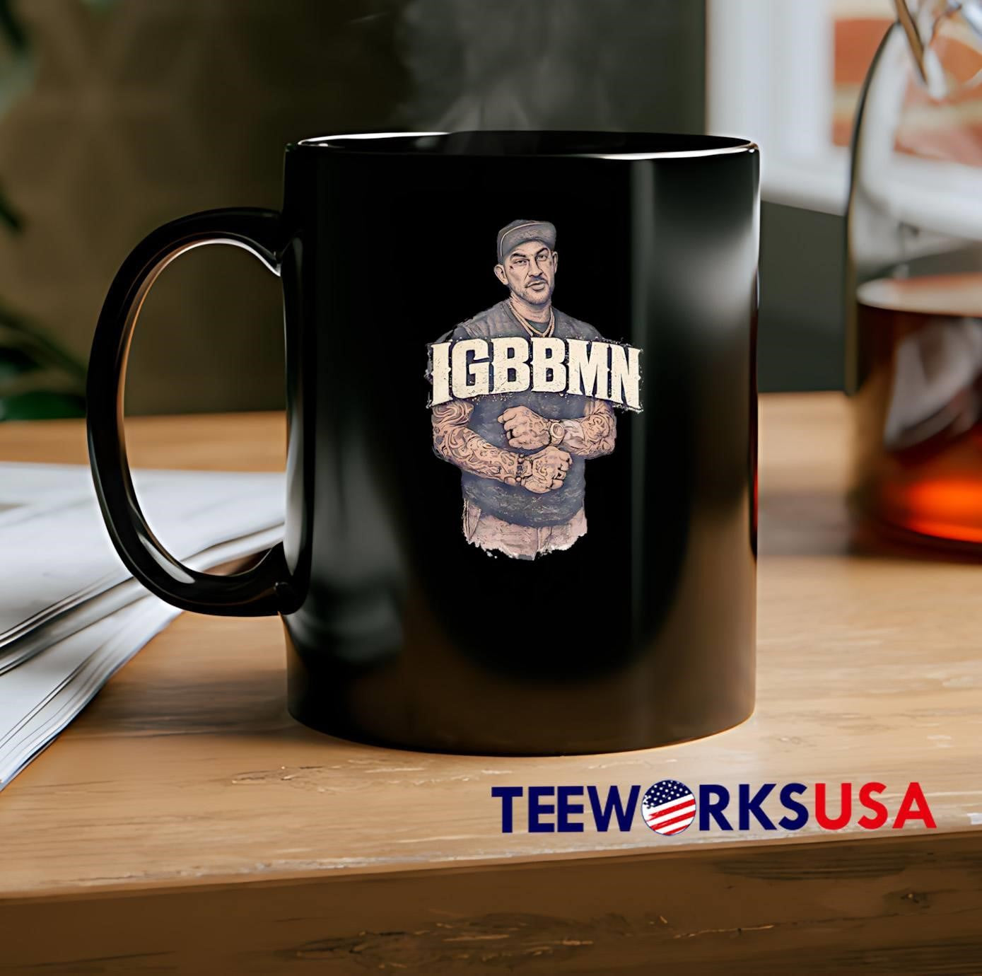 Tattooed Man Wearing IGBBMN shirt