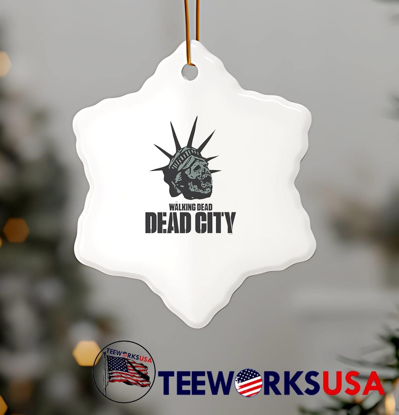 The Walking Dead Dead City Statue of Liberty Skull T-Shirt