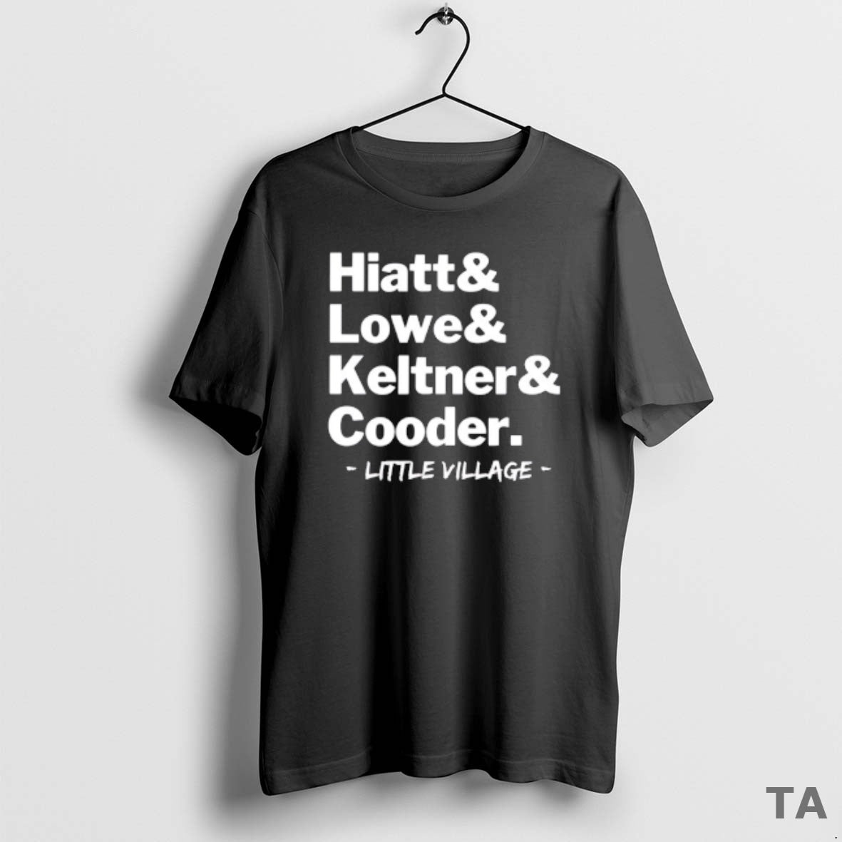 Top Hiatt And Lowe And Keltner Cooder Little Village T Shirt Sweater