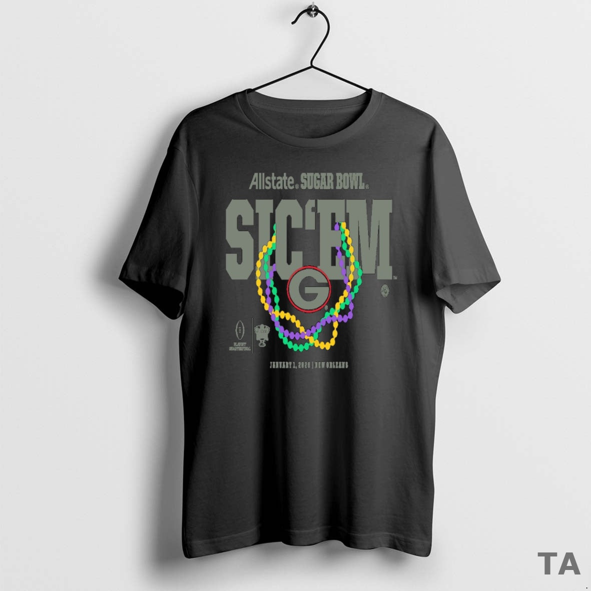Top Sic Em Georgia Bulldogs Allstate Sugar Bowl 2026 T Shirt Sweater