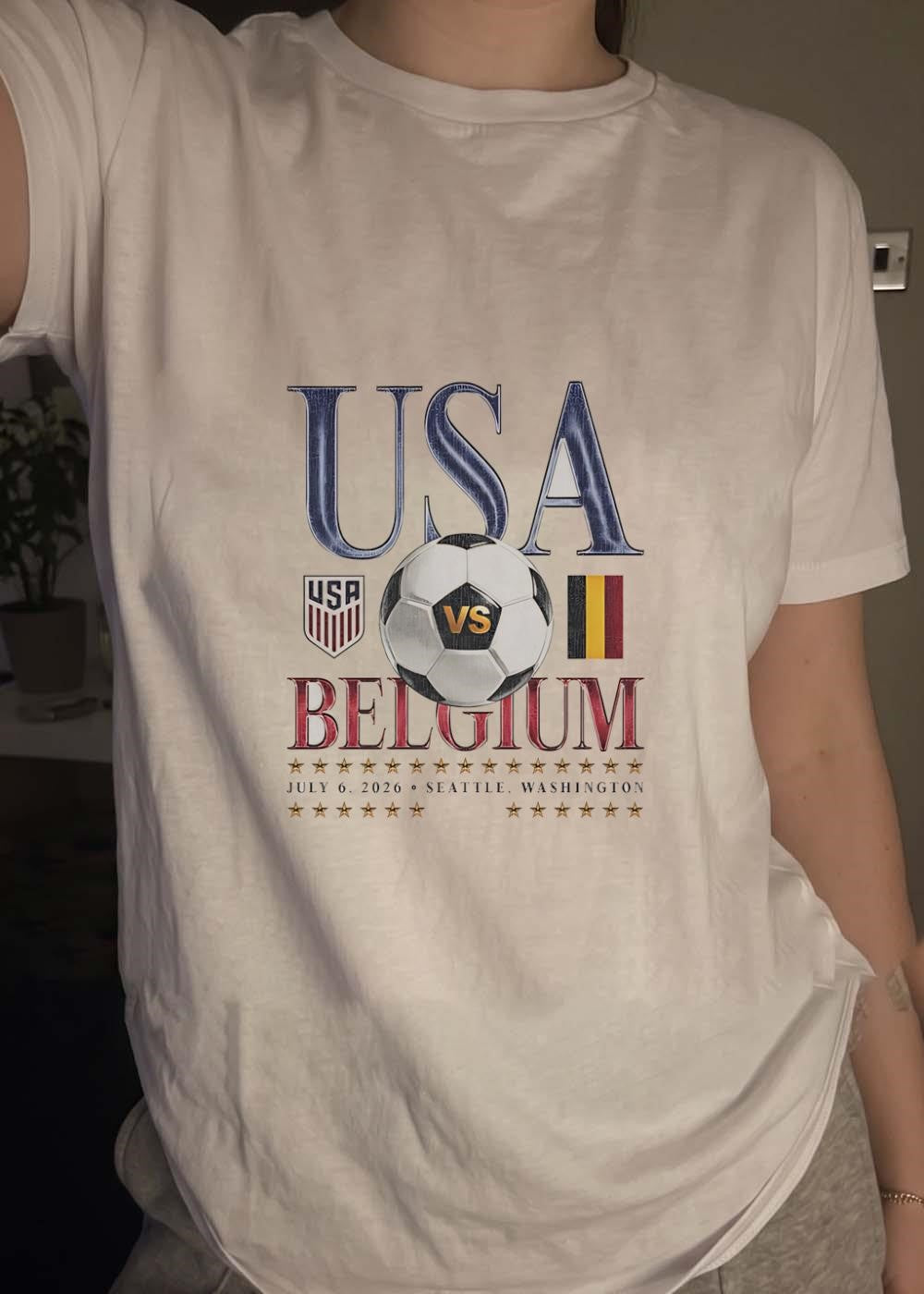 USA vs Belgium Soccer Match July 6 2026 Seattle Washington T-Shirt