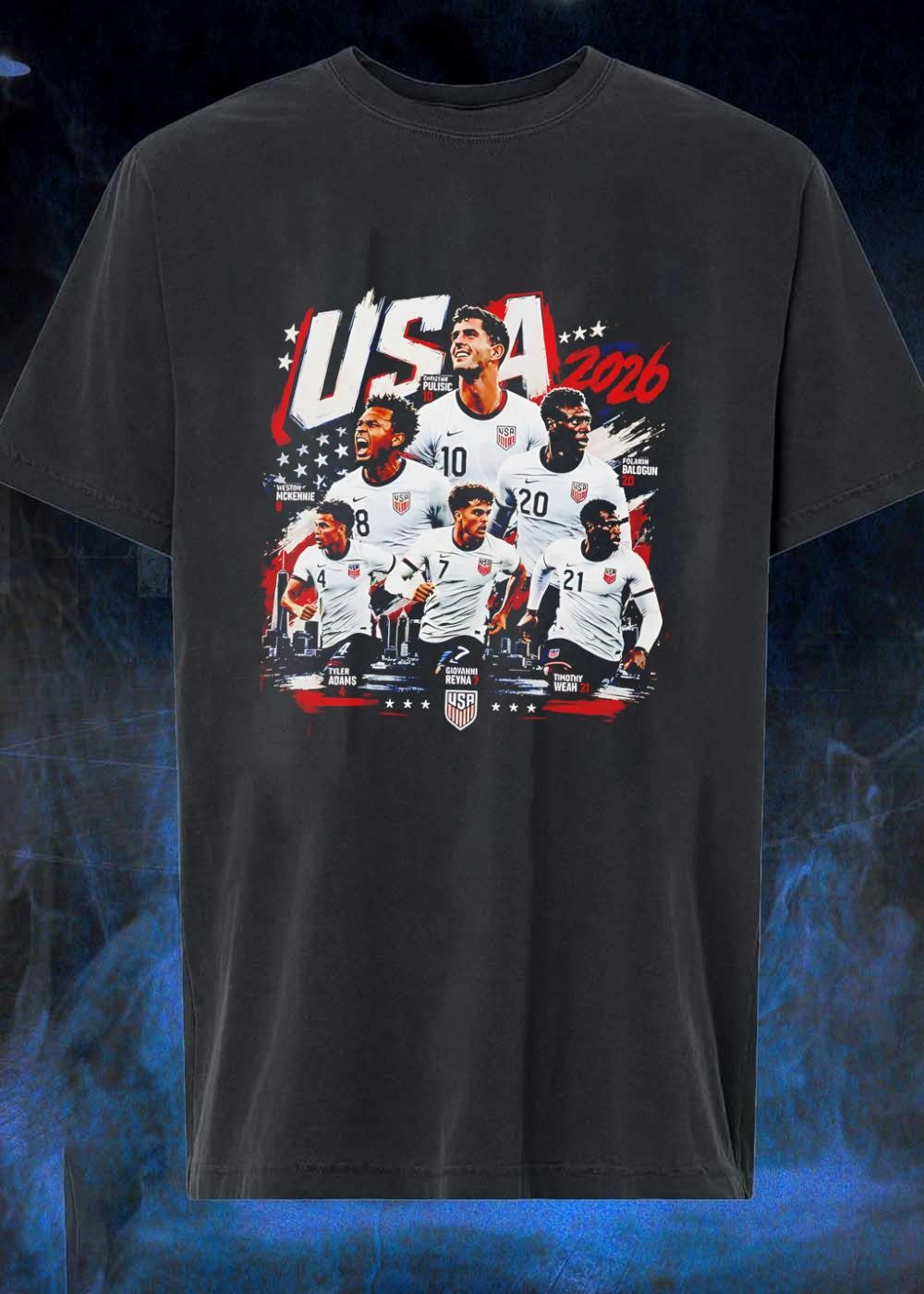 USMNT Stars Pulisic Mckennie Balogun Adams Reyna Weah USA 2026 Shirt