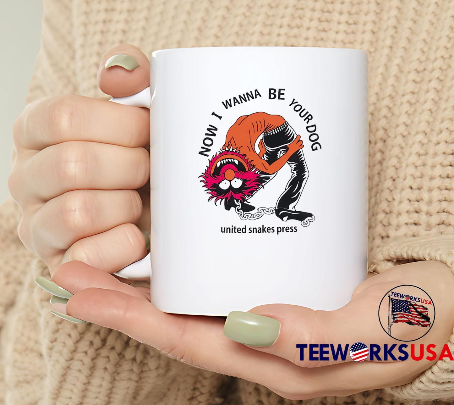 United Snakes Press Now I Wanna Be Your Dog Animal Muppet T-Shirt