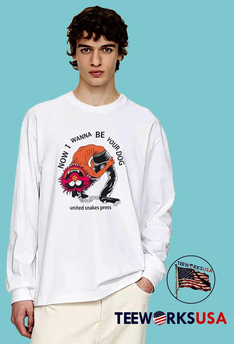 United Snakes Press Now I Wanna Be Your Dog Animal Muppet T-Shirt