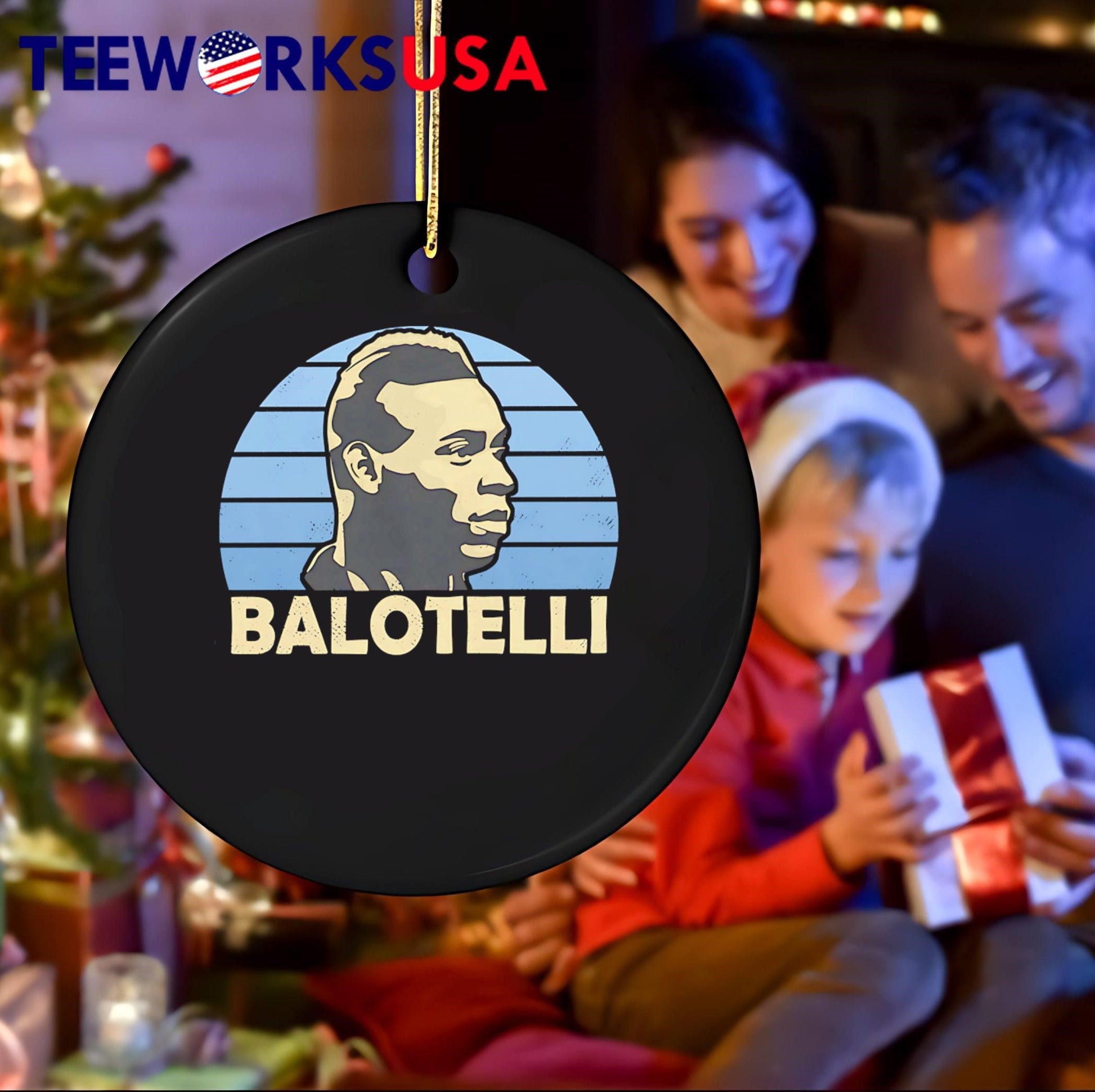Retro Style Portrait Balotelli Italian Footballer T-Shirt