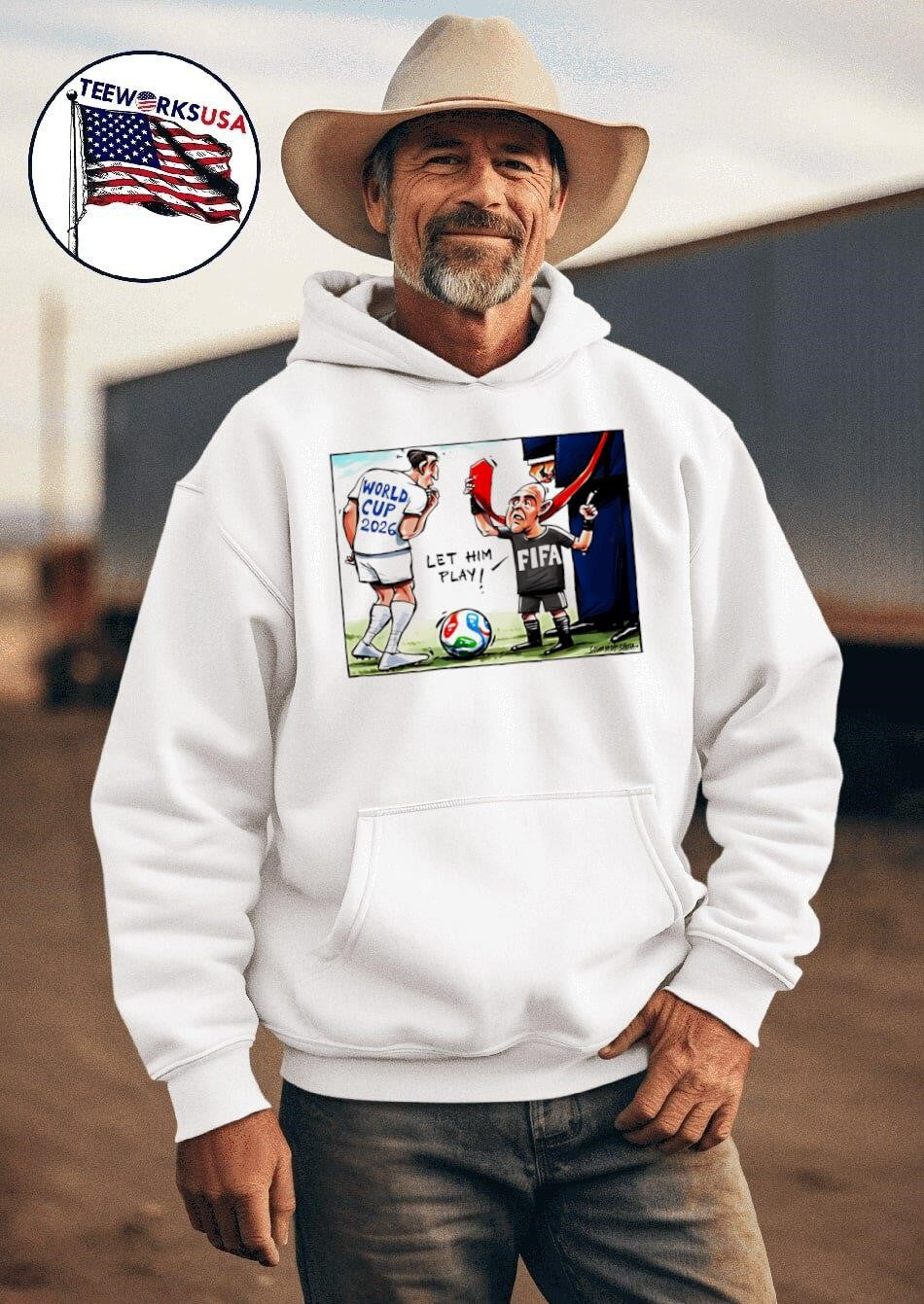 World Cup 2026 Let Him Play Football Cartoon Shirt