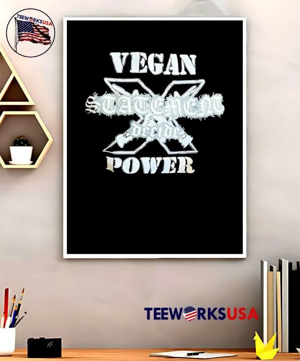 Vegan Statement Decide Power Black T-Shirt