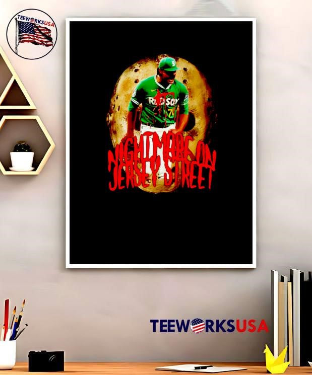 Red Sox Horror Fan Apparel Nightmare on Jersey Street Red Sox T-Shirt