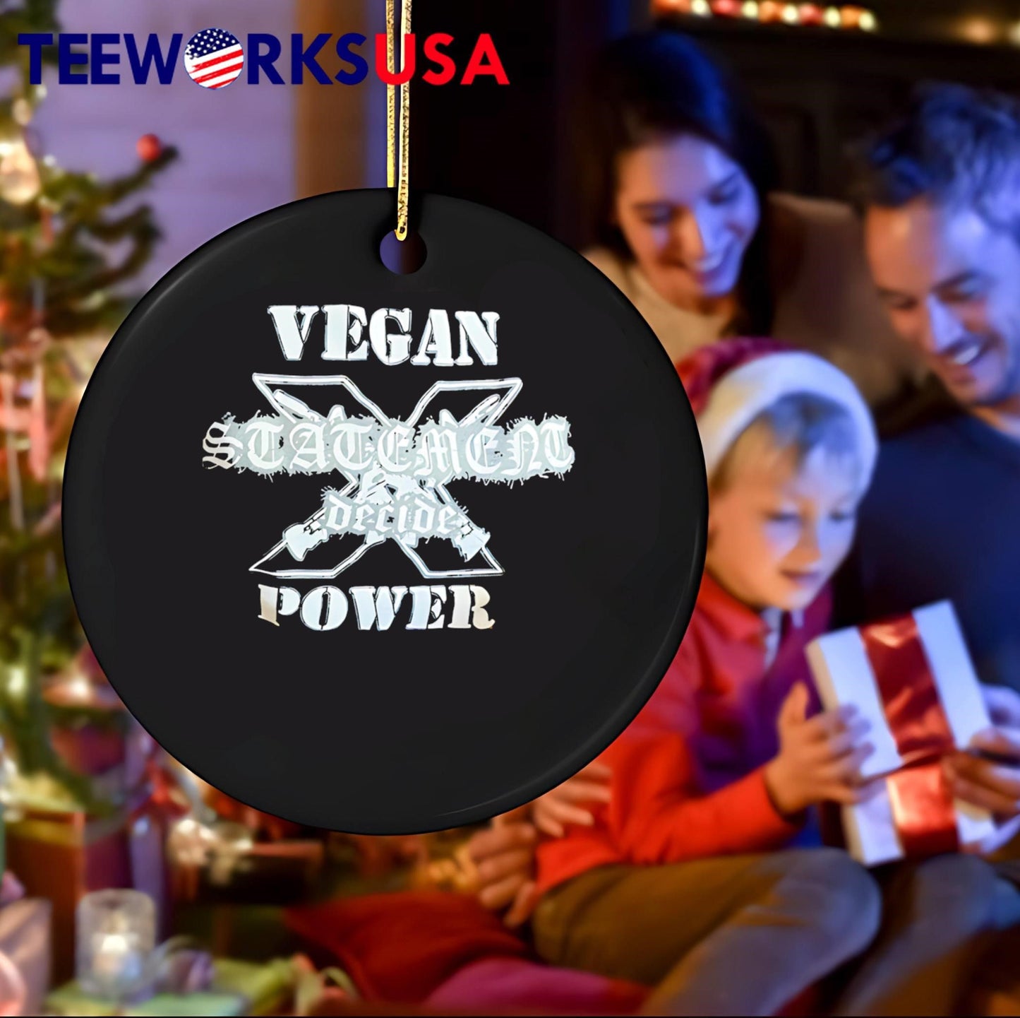 Vegan Statement Decide Power Black T-Shirt