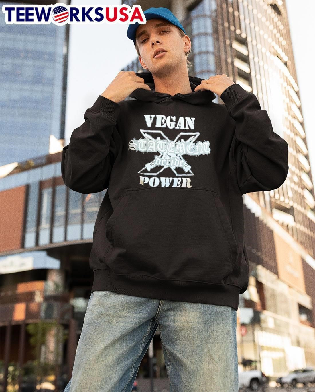 Vegan Statement Decide Power Black T-Shirt