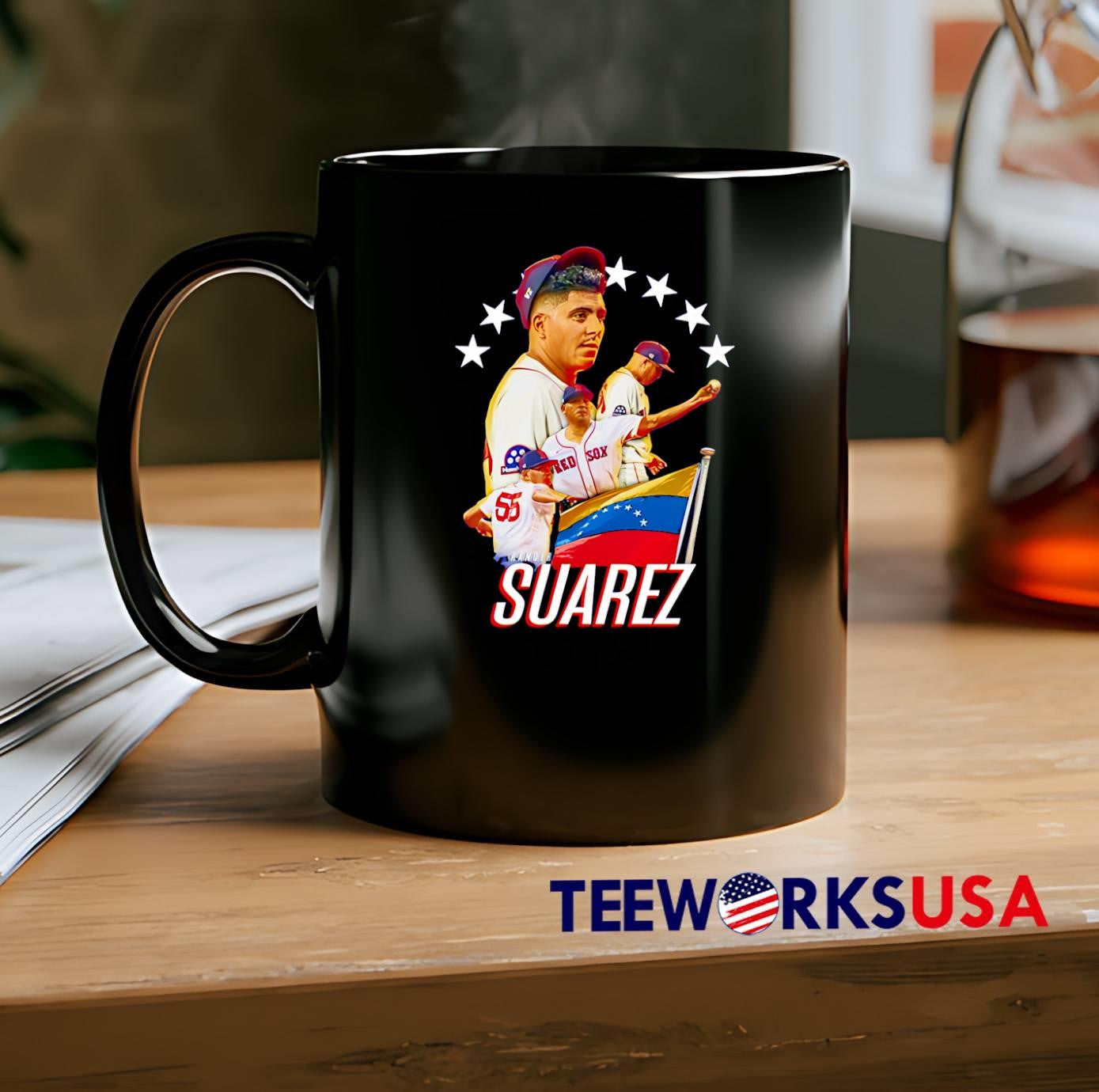 Venezuelan Baseball Tribute Ranger Suarez Pitching Red Sox T-Shirt