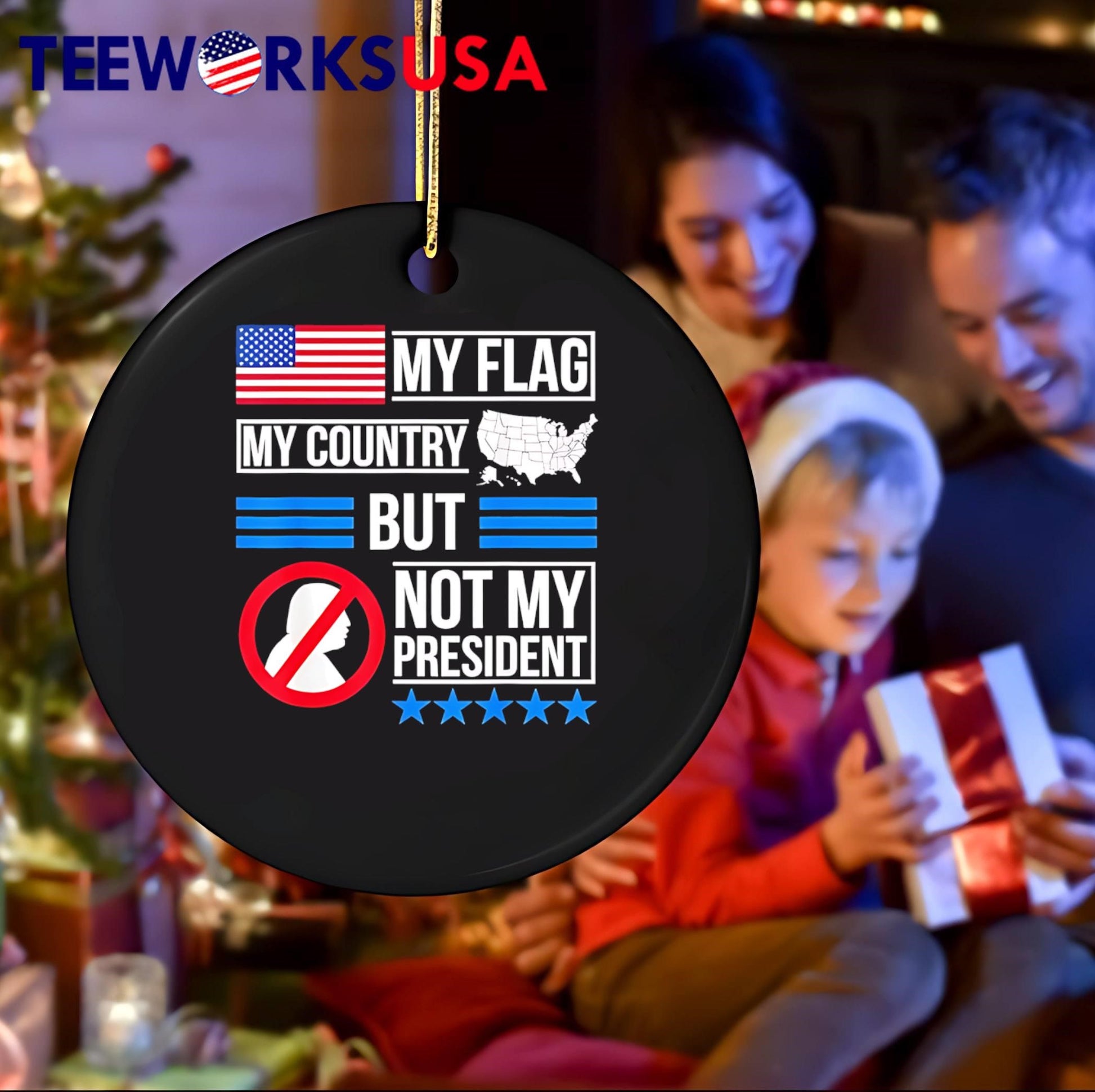 American Patriot Apparel My Flag My Country but Not My President T-Shirt