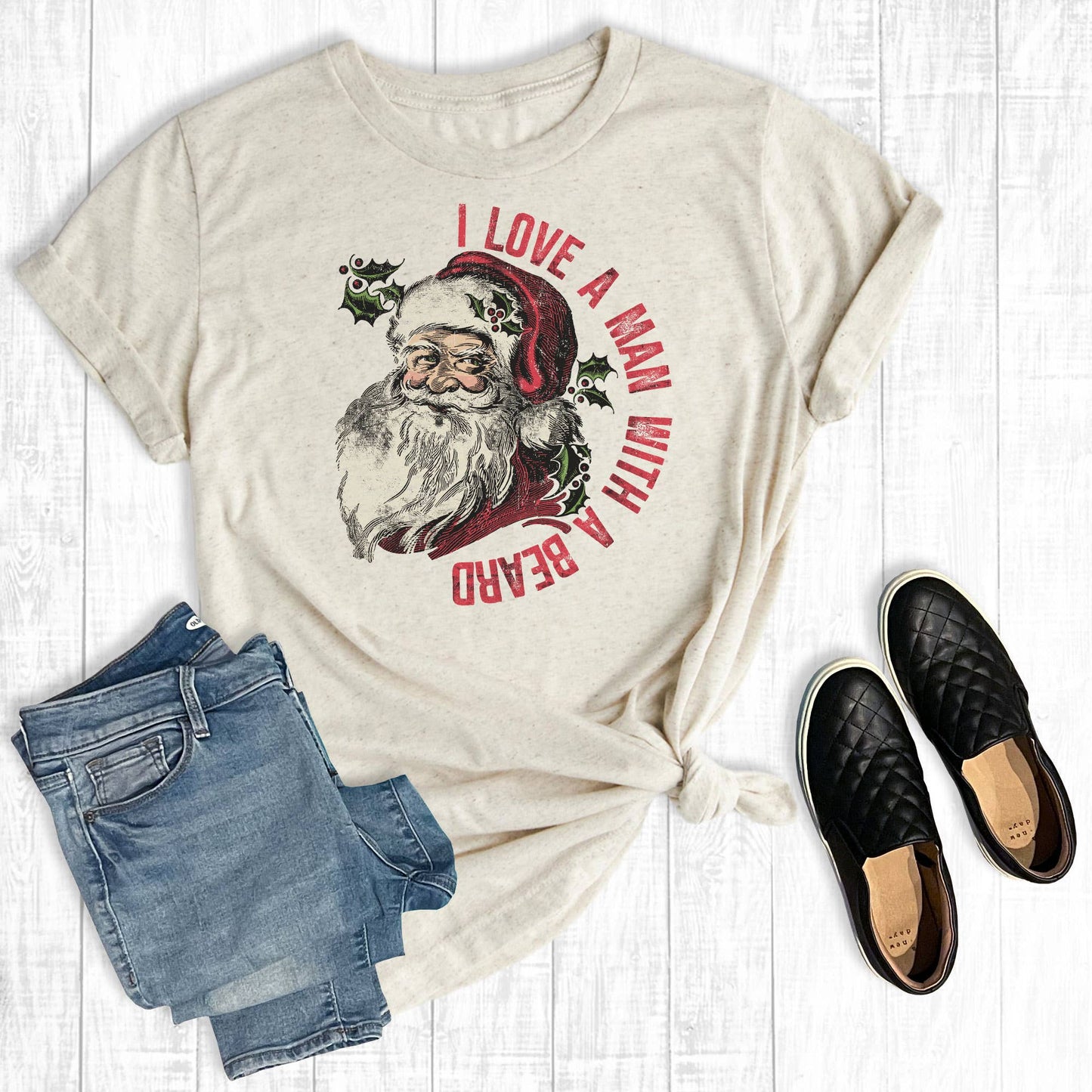 I Love A Man with A Beard Santa