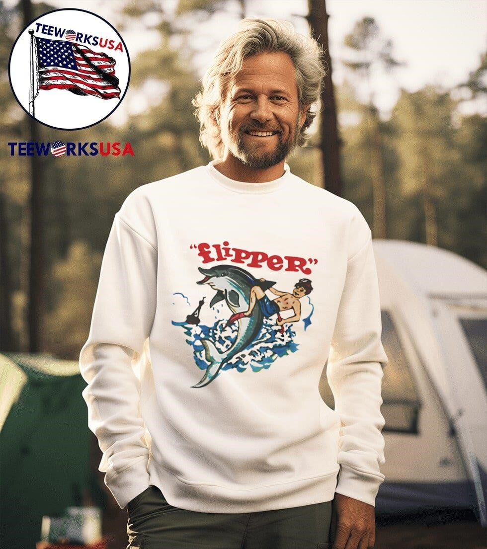 ‘Flipper’ Dolphin Riding Boy Shirt