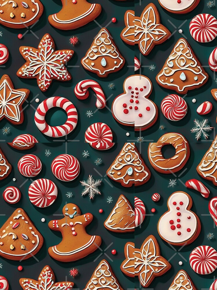 Winter Bakery - Christmas Gingerbread Cookies and Candy Canes by InkSpireSport