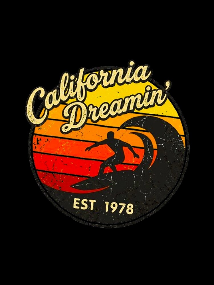 California Dreamin' Retro Surfer 1978 Vintage Sunset Graphic by MT-Hub | Art for Every Soul
