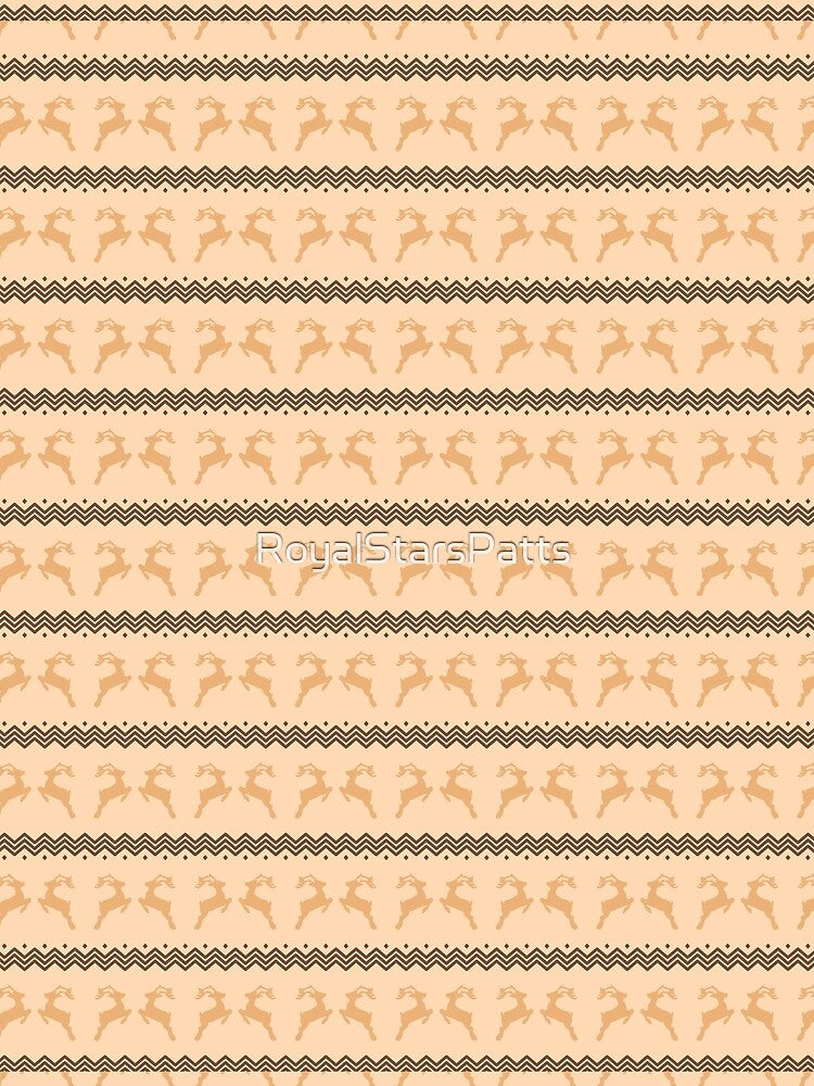 Boho Garlands Reindeer Happy Holiday Xmas Pattern    - Dads Day Gifts by RoyalStarsPatts