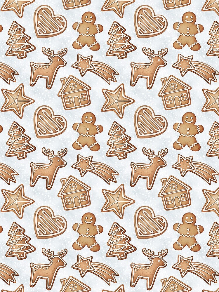 Cute Christmas Gingerbread Seamless pattern by Katarzyna Dembek