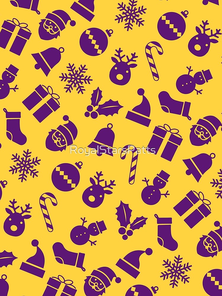 Yellow Candy Santa Claus Happy Holiday Christmas Pattern    - Gift Ideas For Women by RoyalStarsPatts