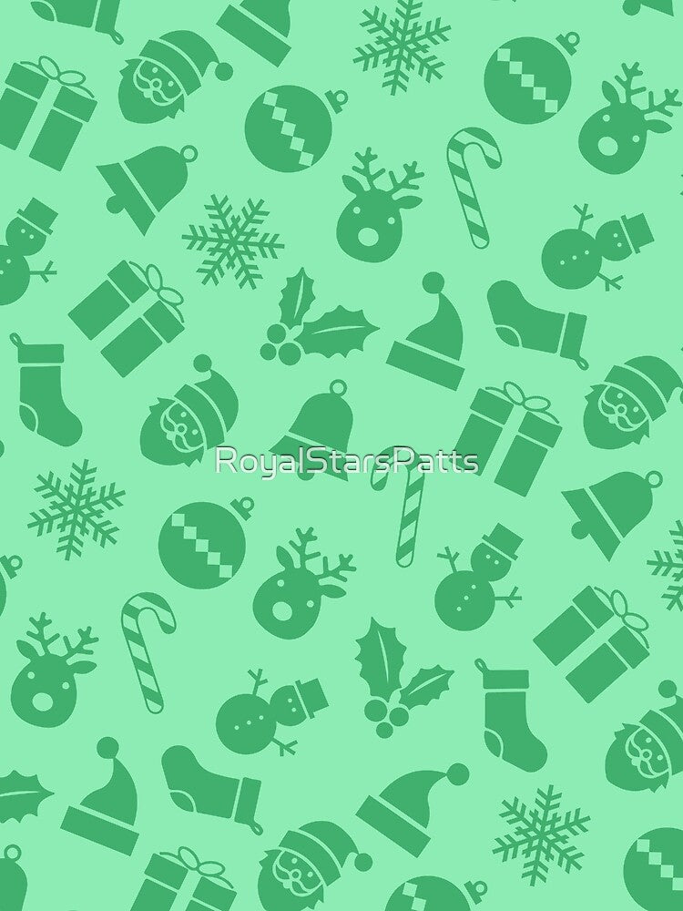 Green Bells Tree Merry Christmas Holiday Pattern    - Birthday Gifts by RoyalStarsPatts