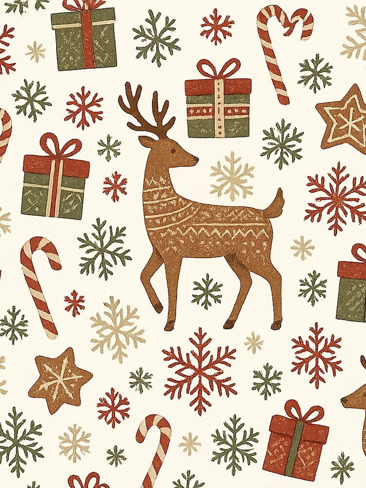 Cute Nordic Christmas Seamless Pattern by FraktalMoods