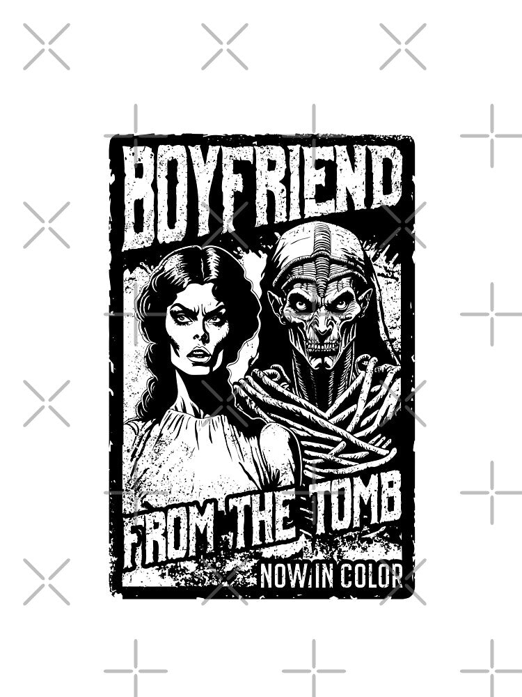 Retro Horror Movie Poster Funny Mummy Boyfriend Halloween by GrandeDuc