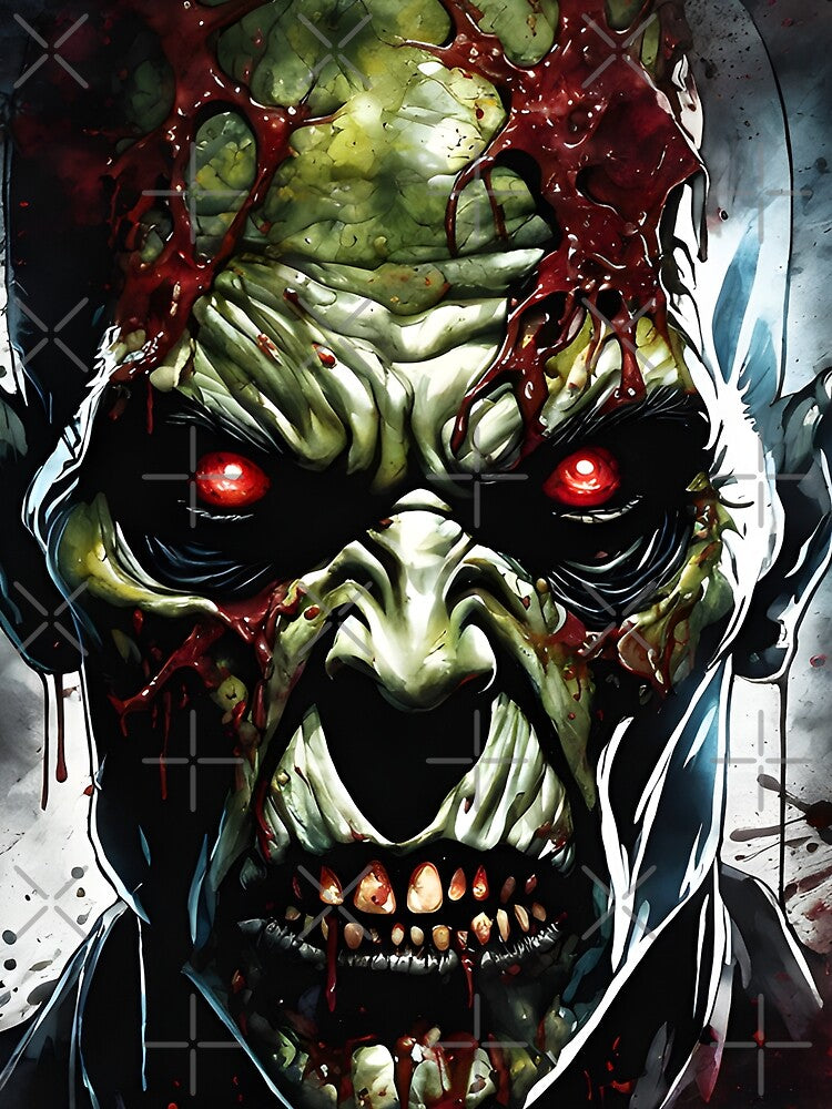 Halloween zombie #1 Green skull by Casanova7000