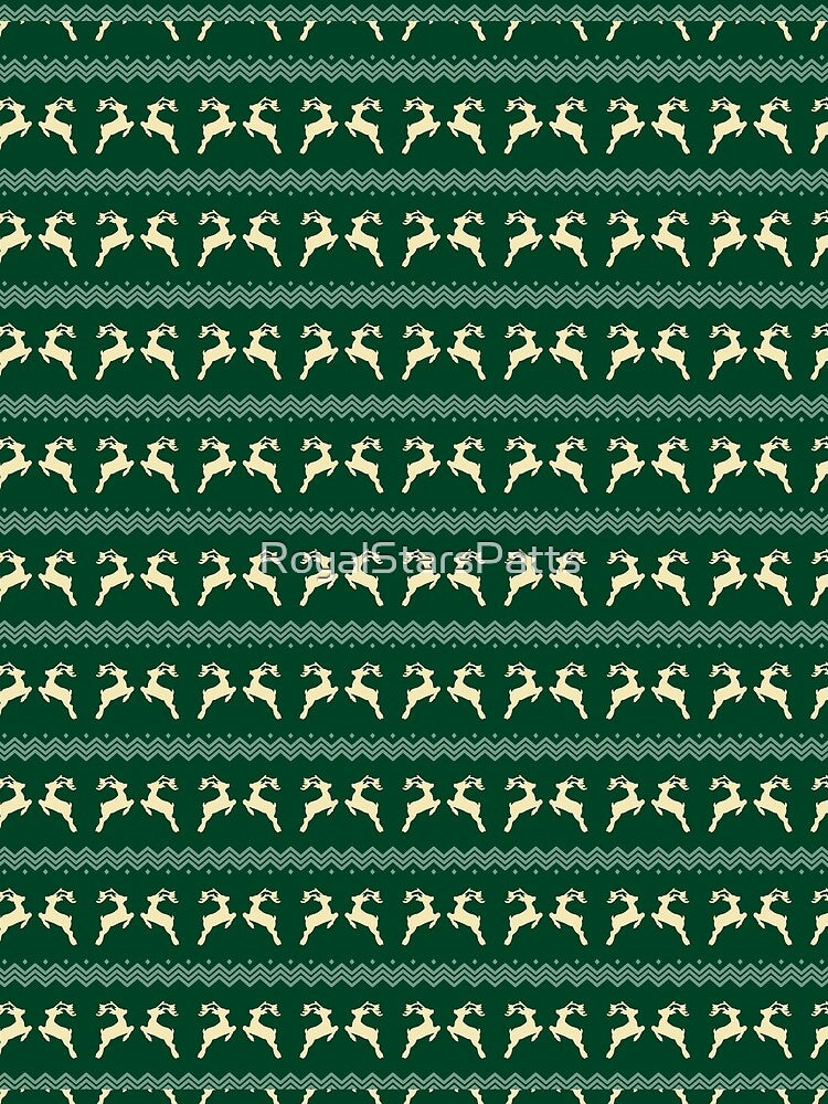 Green Santa Claus Reindeer Christmas Reindeer Happy Holiday    - Valentine Gifts For Girlfriend by RoyalStarsPatts