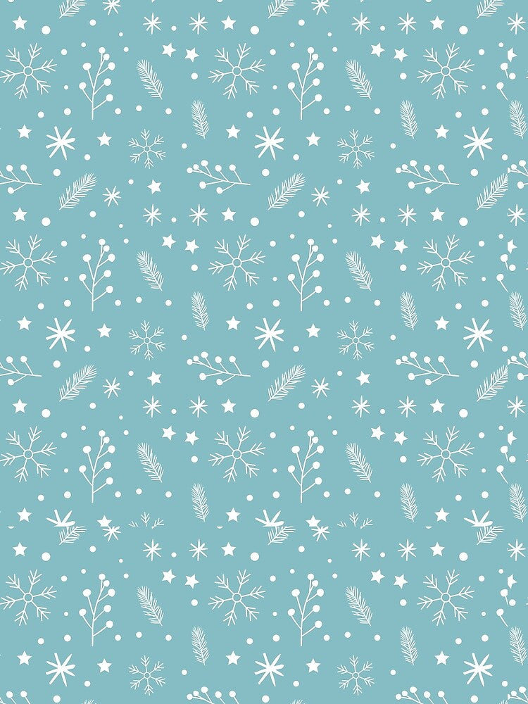 Christmas Pattern White Snowflakes by OneAction