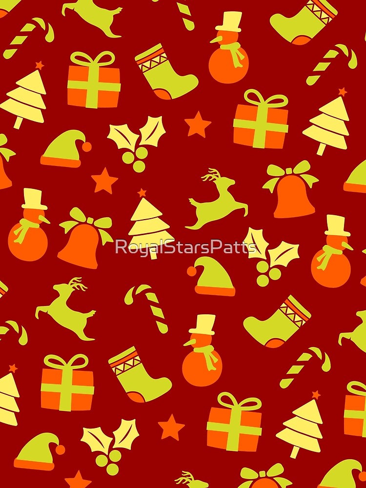 Cute Bells Candy Merry Christmas Xmas Pattern    - Anniversary Gifts For Mom by RoyalStarsPatts