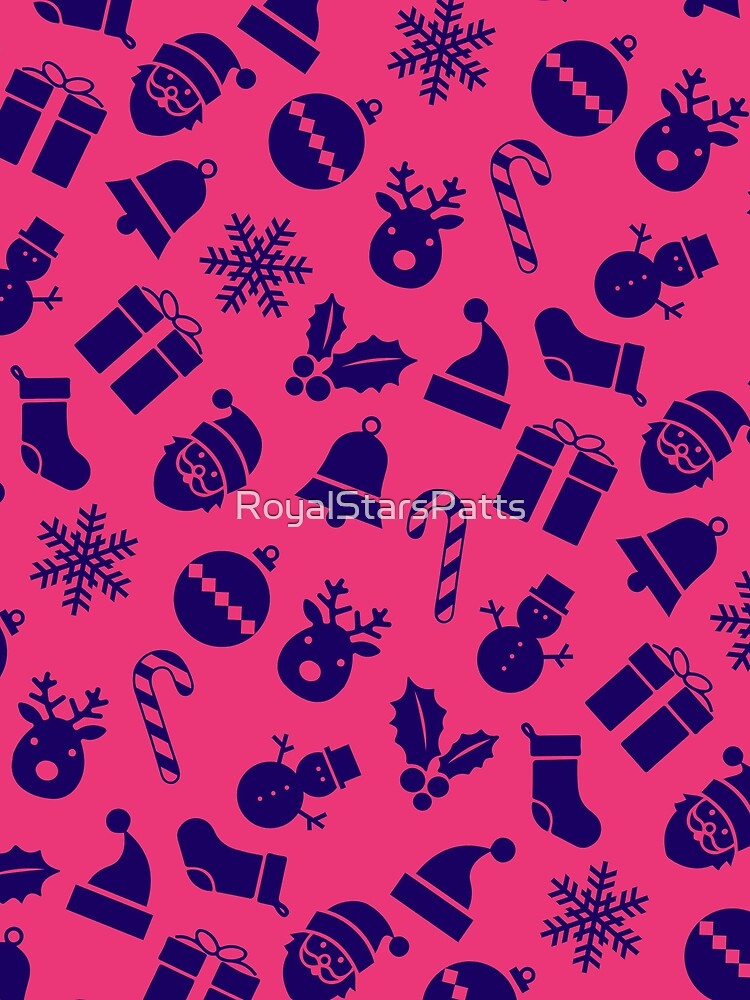 Pink Mid Century Bells Christmas Happy Holiday    - Gifts For Wife by RoyalStarsPatts