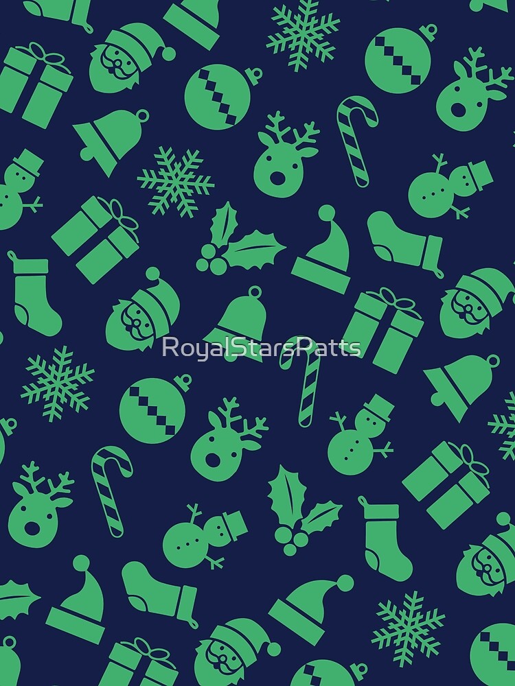 Green Elf Happy Holiday Xmas Pattern  -  Anniversary Gifts by RoyalStarsPatts