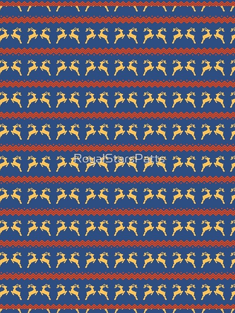 Artistic Snowflake Reindeer Merry Christmas Holiday Pattern    - Mothers Day Ideas by RoyalStarsPatts