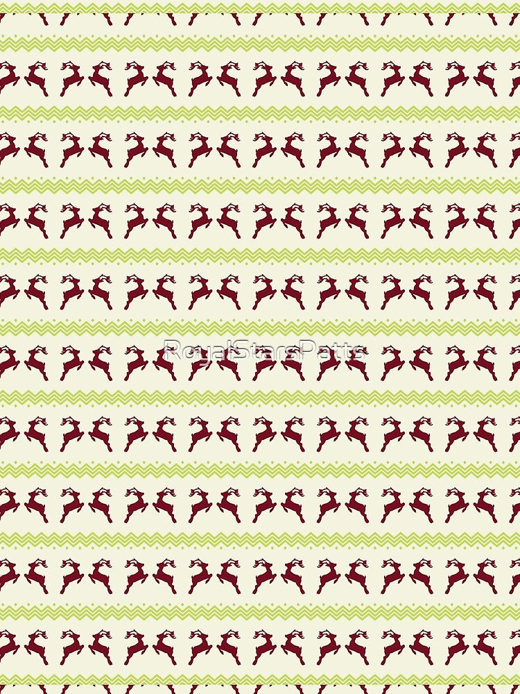 Elegant Winter Reindeer Merry Christmas Holiday Pattern    - Birthday Gifts For Her by RoyalStarsPatts