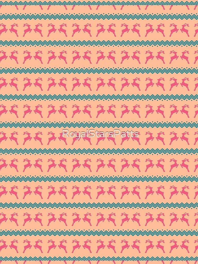 Cute Snowflake Reindeer Merry Christmas Holiday Pattern    - Gift Ideas For Men by RoyalStarsPatts