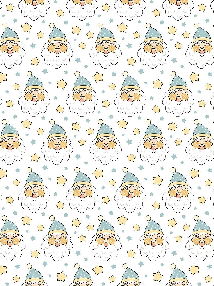 Funny Christmas Santa Claus Pattern by Julza Art